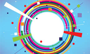 Abstract Circle Colorful Banner